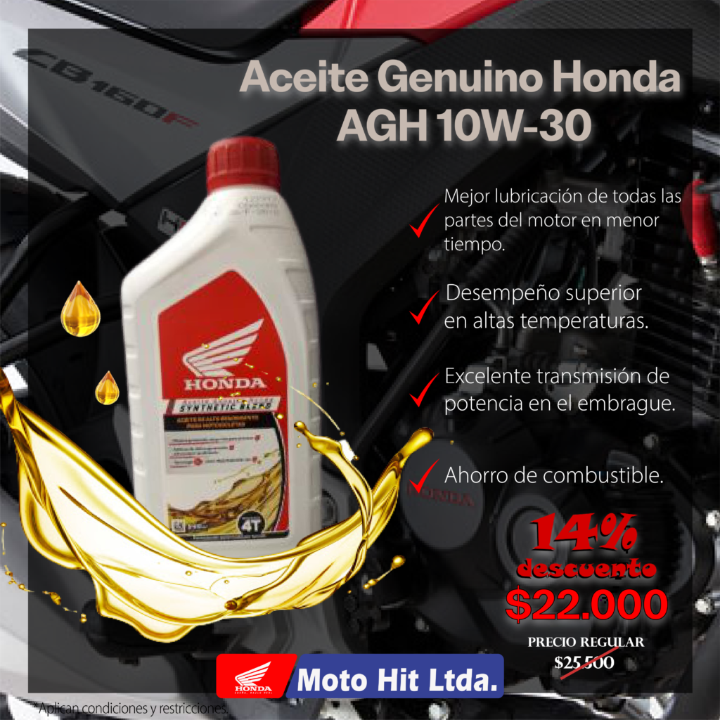 Hecho para recordar ozono Cabecear Uso del Aceite Genuino HONDA - Moto Hit Honda